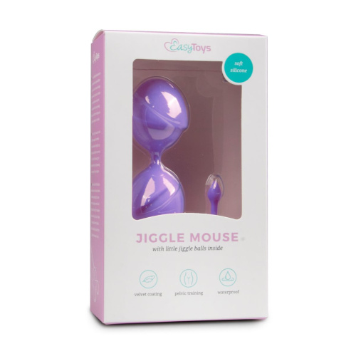 Фиолетовые вагинальные шарики Jiggle Mouse фото 2