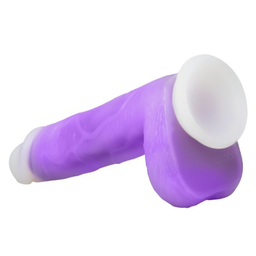 Фиолетовый вибратор-реалистик Encore 8 Inch Vibrating Dildo - 21,6 см. фото 5