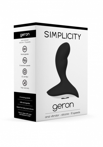 Чёрный анальный вибростимулятор Geron Anal Vibrator фото 3 Чёрный анальный вибростимулятор Geron Anal Vibrator фото 3