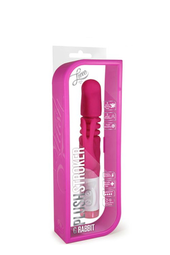 Розовый вибратор с клиторальным зайчиком G rabbit Plush Stroker - 22,2 см. фото 2