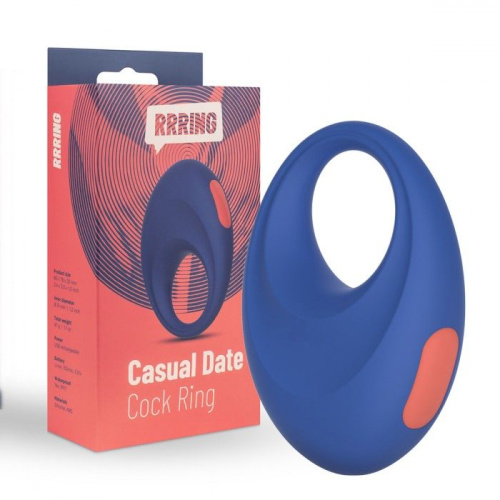 Синее эрекционное кольцо RRRING Casual Date Cock Ring фото 2