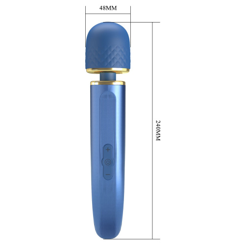 Синий wand-вибромассажер Colorful Massager - 24 см. фото 4