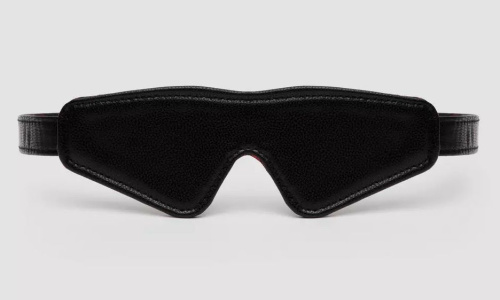 Двусторонняя красно-черная маска на глаза Reversible Faux Leather Blindfold фото 2