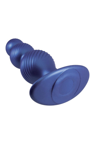Синяя анальная елочка 5 Inch Silicone Anal Plug - 14 см. фото 2