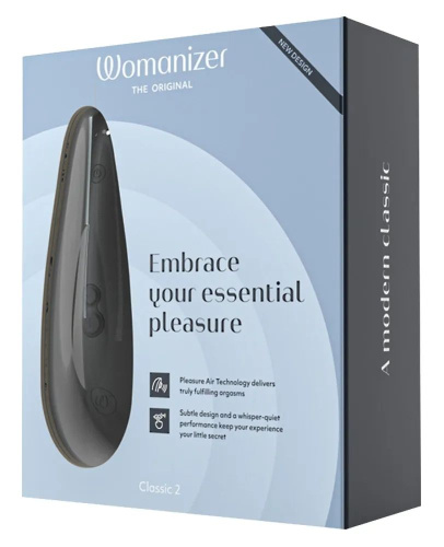 Черный бесконтактный стимулятор клитора Womanizer Classic 2 фото 5