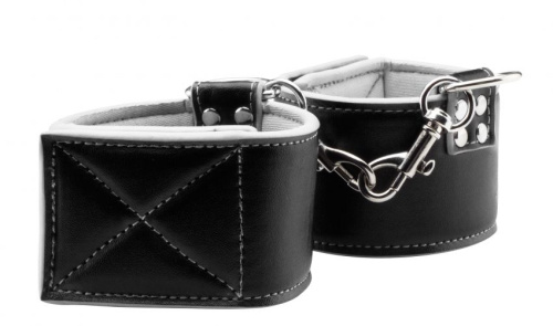 Чёрно-белые двусторонние оковы на ноги Reversible Ankle Cuffs фото 3 Чёрно-белые двусторонние оковы на ноги Reversible Ankle Cuffs фото 3