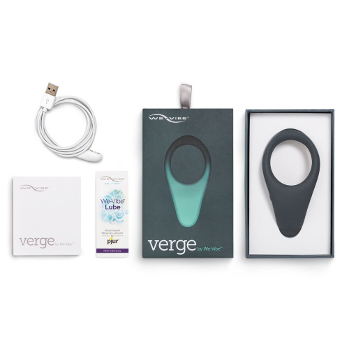 Чёрное эрекционное виброкольцо We-vibe Verge фото 5