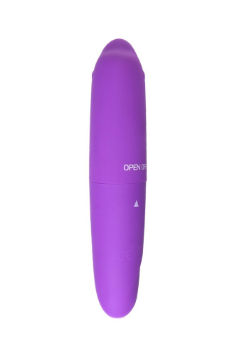 Фиолетовый мини-вибратор с вытянутым кончиком - 12,5 см. фото 3
