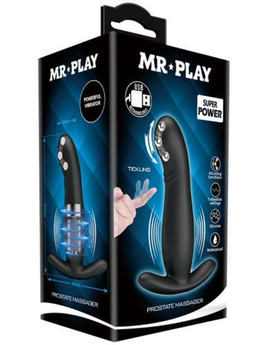 Черный вибромассажёр простаты Mr.Play - 12,7 см. фото 5