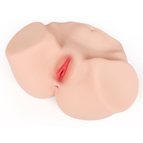 Телесный вибромастурбатор-полуторс Maria Onehole Real Vagina с двойным слоем материала фото 4
