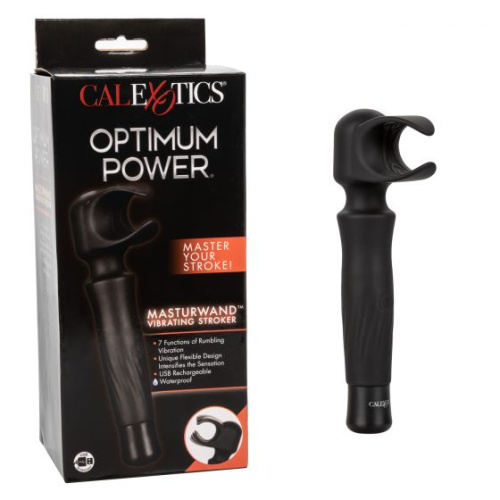 Черный вибромастурбатор Masturwand Vibrating Stroker фото 2