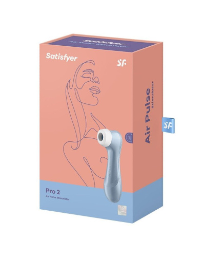 Голубой вакуум-волновой стимулятор клитора Satisfyer Pro 2 фото 5