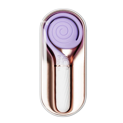Сиреневый женский вибратор Lollipop с вакуумной стимуляцией фото 4