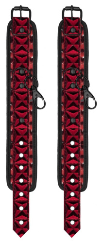 Красно-черные наручники и наножники Luxury Hogtie фото 3