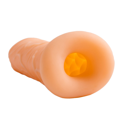 Телесный фаллоудлинитель Extra Sense Bubbles - 13,5 см. фото 4