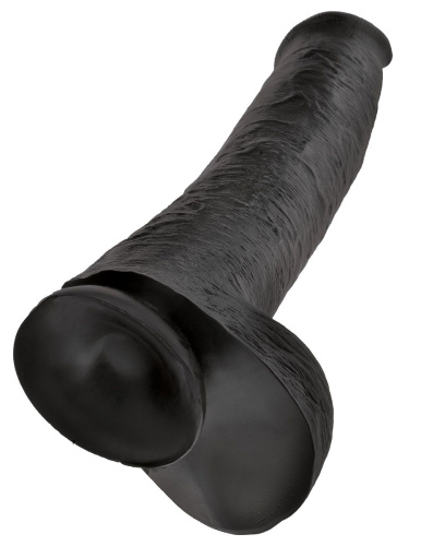 Чёрный фаллоимитатор-гигант 15  Cock with Balls - 40,6 см. фото 4