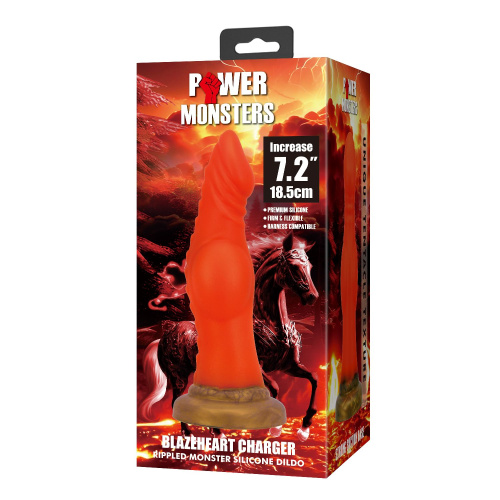 Силиконовый фантазийный фаллоимитатор Hero - 18,5 см. фото 3