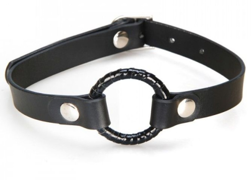 Чёрный кляп с кольцом Чёрный кляп с кольцом