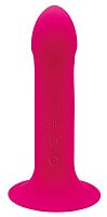 Ярко-розовый вибратор Hitsens 2 - 17,2 см.