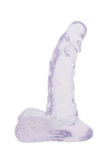 Прозрачный фаллоимитатор на широкой основе - 15,2 см. фото 2