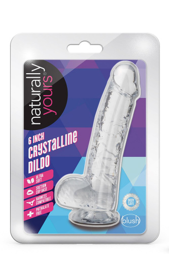Прозрачный фаллоимитатор 6 Inch Crystalline Dildo - 15,2 см. фото 2