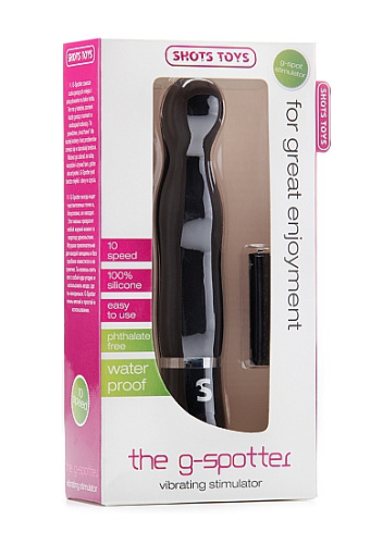 Черный вибратор с выпуклой головкой The G-Spotter - 17,2 см. фото 2