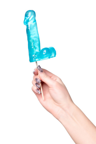 Голубой леденец в форме члена со вкусом блю кюрасао - 173 гр. фото 6 Голубой леденец в форме члена со вкусом блю кюрасао - 173 гр. фото 6