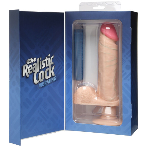 Вибромассажер реалистичной формы The Realistic Cock Vibrating 8” - 23,6 см. фото 3