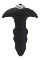 Черная анальная вибровтулка Single Speed Love Arrow Plug - 9,8 см.