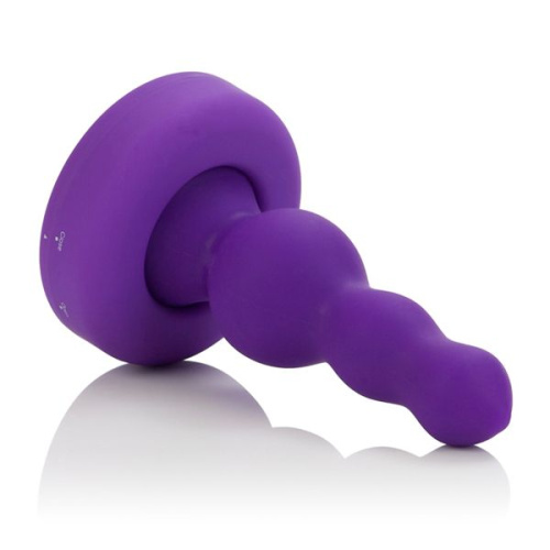Фиолетовый трехуровневый анальный плаг с 10 функциями - 13 см. фото 3