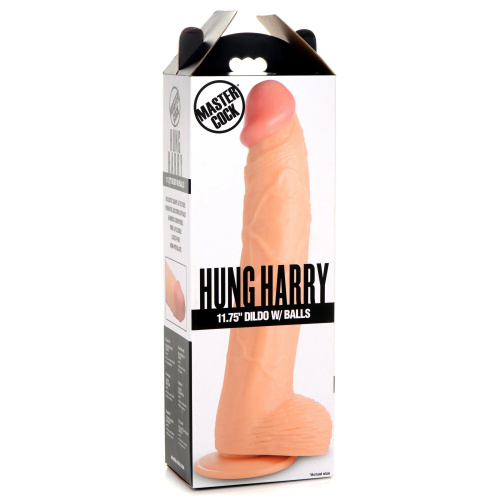 Телесный реалистичный фаллоимитатор на присоске Hung Harry 11.75’’ Dildo with Balls - 32,4 см. фото 5