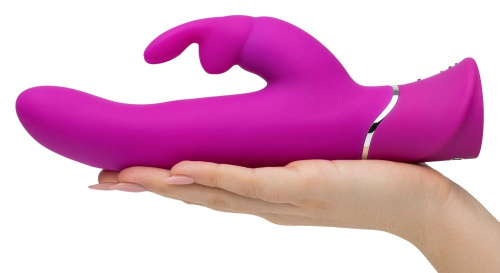 Лиловый вибратор Curve Thrusting Rechargeable Rabbit Vibrator - 24,1 см. фото 4