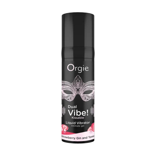 Съедобный жидкий вибратор Dual Vibe! со вкусом клубничного джина с тоником - 15 мл. фото 5