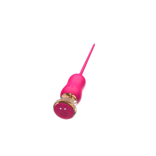 Розовый тонкий стимулятор Nipple Vibrator - 23 см. фото 2