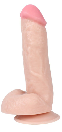 Телесный реалистичный фаллоимитатор REAL на присоске - 17,5 см. Телесный реалистичный фаллоимитатор REAL на присоске - 17,5 см.