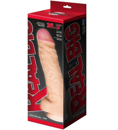 Телесный фаллоимитатор-супергигант с мошонкой на присоске - 42 см. фото 2 Телесный фаллоимитатор-супергигант с мошонкой на присоске - 42 см. фото 2