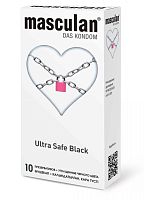 Ультрапрочные презервативы Masculan Ultra Safe Black - 10 шт.