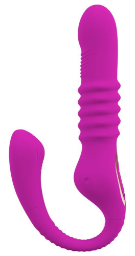 Лиловый вибратор 3 Function Vibrator с функцией фрикций и постукиванием фото 6