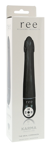 Чёрный вибромассажёр Karma - 17,8 см. фото 2