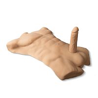 Телесный мужской торс с фаллоимитатором SILEXD Apollo L 7