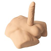 Телесный мужской полуторс с фаллоимитатором SILEXD Apollo S 7