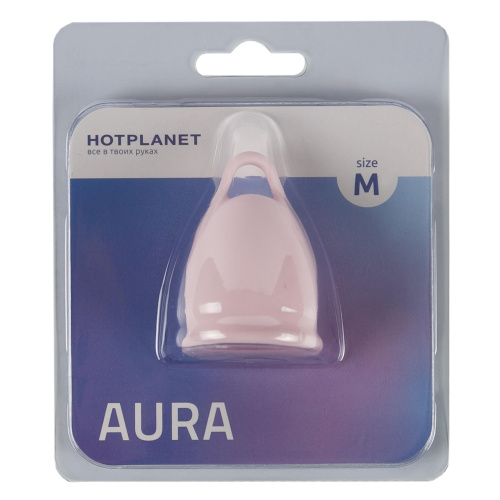 Розовая менструальная чаша Aura M фото 4