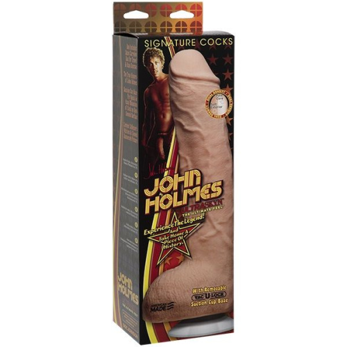 Телесный фаллоимитатор John Holmes ULTRASKYN Realistic Cock with Removable Vac-U-Lock Suction Cup - 25,1 см. фото 3