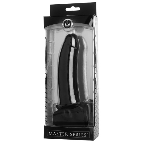 Черный кляп-страпон Masters Mini Face Fuck Strap-On - 14 см. фото 3