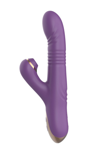 Фиолетовый вибратор-кролик с возвратно-поступательной стимуляцией фото 2