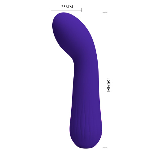 Фиолетовый изогнутый вибратор Faun - 15 см. фото 5