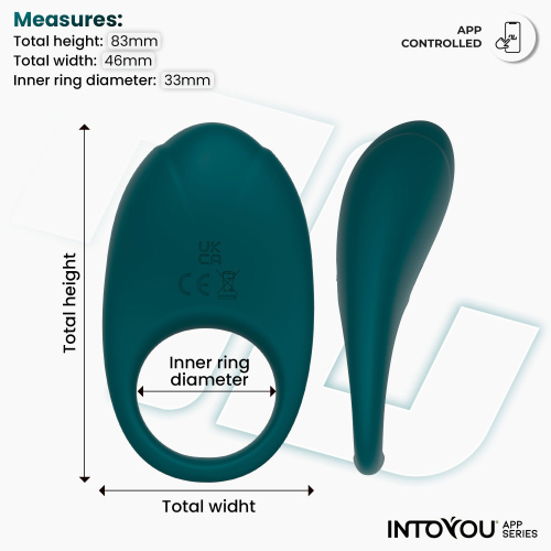 Зеленое интерактивное виброкольцо Ringo фото 4