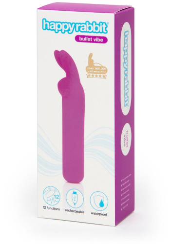 Лиловая вибропуля с ушками Rechargeable Rabbit Ears Bullet Vibrator фото 5