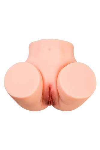 Телесный мастурбатор в форме попки с 2 любовными входами фото 2