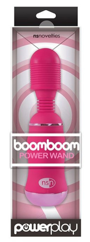 Ярко-розовый вибромассажер с усиленной вибрацией BoomBoom Power Wand фото 2
